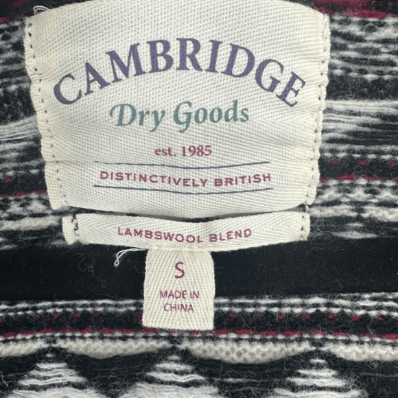 Cambridge Dry Goods Womens S Duster Open Cardigan Sweater Fair Isle Wool Nordic - Picture 5 of 12